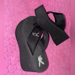Playboy platform sandals